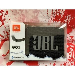 JBL - GO3 Portable Waterproof Wireless Speaker - Black *GO3BLK NEW IN BOX